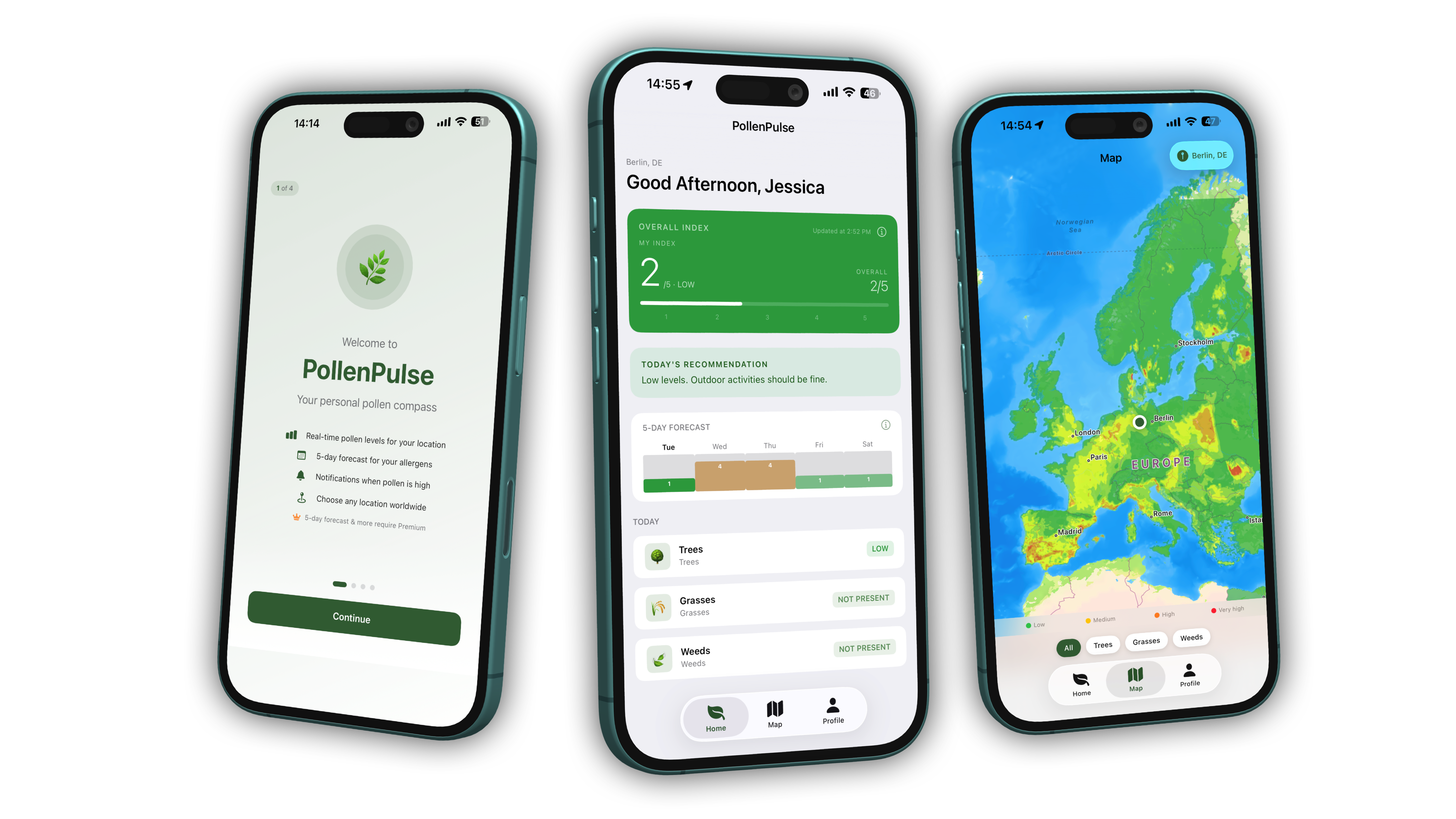 PollenPulse App Screenshots